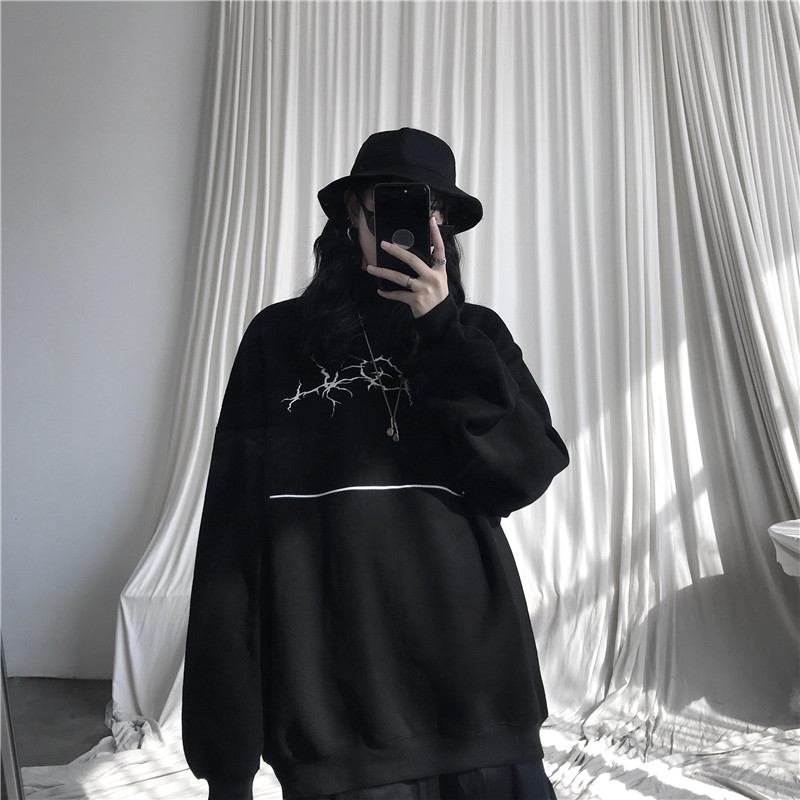 sweatshirt ins loose turtleneck letter streetwear style autumn winter Women's Clothing long sleeve pullover and hoodies hot, Black
sweatshirt ins loose turtleneck letter streetwear style autumn winter Women's Clothing long sleeve pullover and hoodies hot, Black