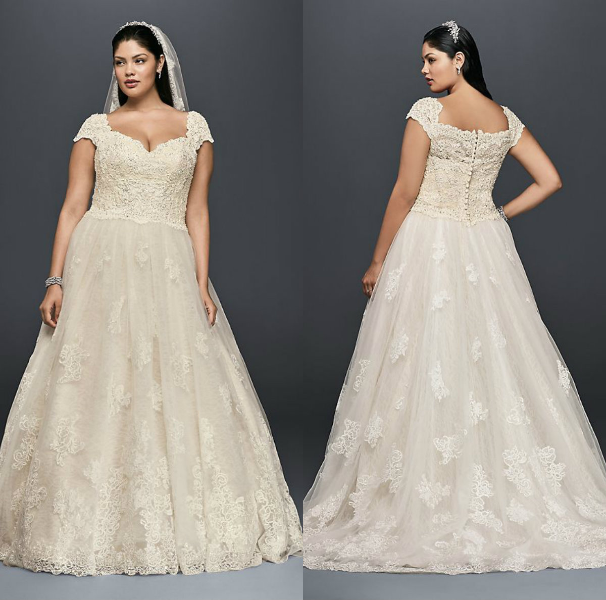 2020 Oleg Cassini Plus Size Wedding Dresses Lace A Line Cap Sleeve Sweep Train Boho Wedding Dress Appliques Beads Long Vestidos De Novia, Daffodil
2020 Oleg Cassini Plus Size Wedding Dresses Lace A Line Cap Sleeve Sweep Train Boho Wedding Dress Appliques Beads Long Vestidos De Novia, Daffodil