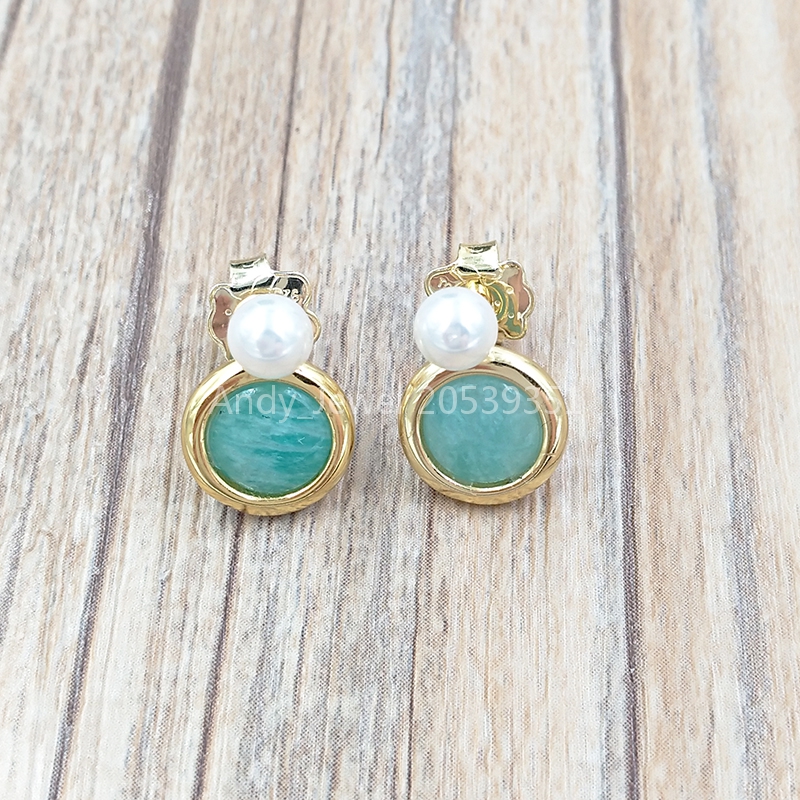 Bear Jewelry 925 Sterling Silver earrings Vermeil Silver Alecia Earrings With Pearl And Amazonite Fits European Jewelry Style Gift 712213530
Bear Jewelry 925 Sterling Silver earrings Vermeil Silver Alecia Earrings With Pearl And Amazonite Fits European Jewelry Style Gift 712213530