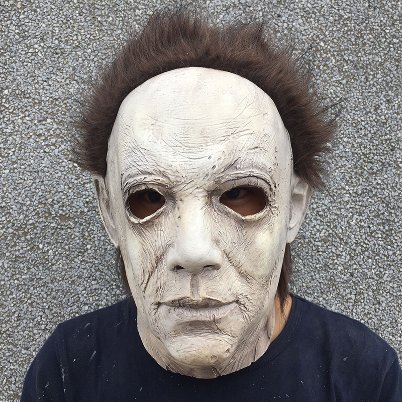 Michael Myers Mask Halloween Mascaras De Latex Realista Mascara Cosplay Scary Masks Masquerade Masque Korku Maskesi Party Maski12449014