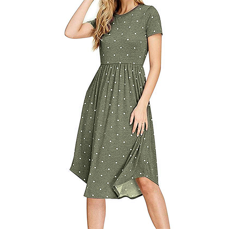 New Women Vintage Dress Robe Femme Casual Loose A-line Midi Dress O-neck Pockets Polka Dot Pleated Plus Size Party PL515G, Midi army green
New Women Vintage Dress Robe Femme Casual Loose A-line Midi Dress O-neck Pockets Polka Dot Pleated Plus Size Party PL515G, Midi army green