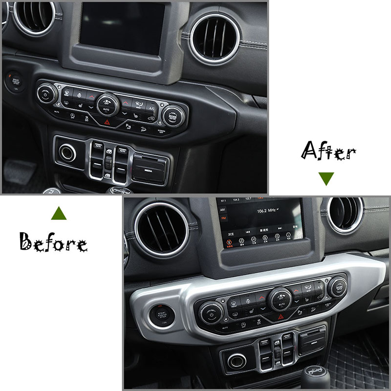 Silver Air Condition Panel Trim Cover For Jeep Wrangler JL Factory Outlet High Quatlity Auto Interior Accessories