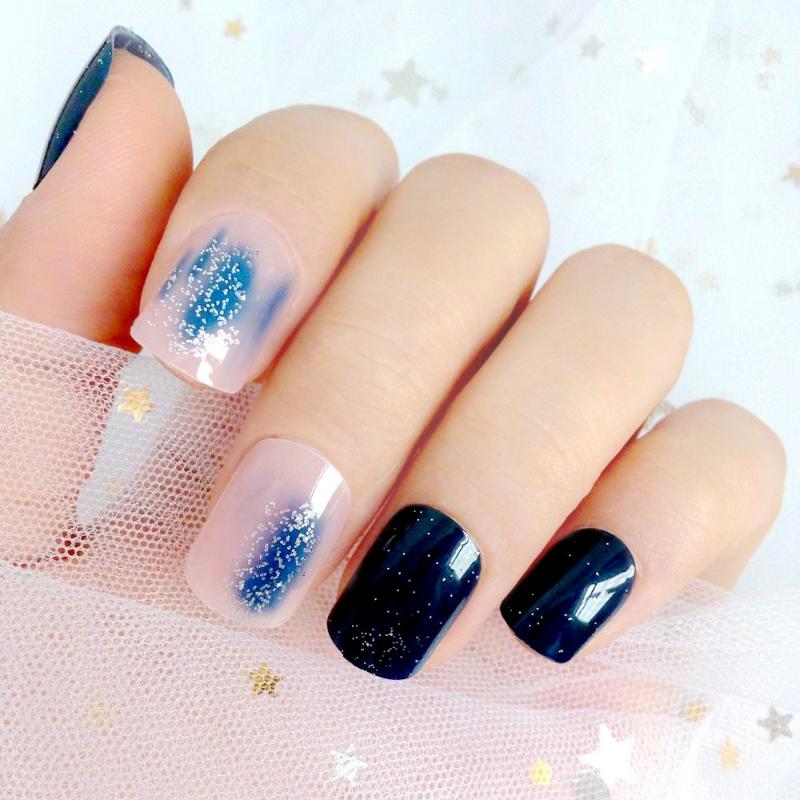 24 Pcs Dark Blue Artificial Fake Nails With Design Glitter Starry Short False Nails Tip Lady Art For Manicure Z252, Z151
24 Pcs Dark Blue Artificial Fake Nails With Design Glitter Starry Short False Nails Tip Lady Art For Manicure Z252, Z151