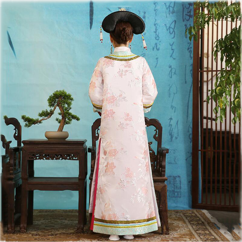 Vintage long Sleeve Dress women Ancient traditional ethnic clothing evening party cheongsams dress long qipao gown