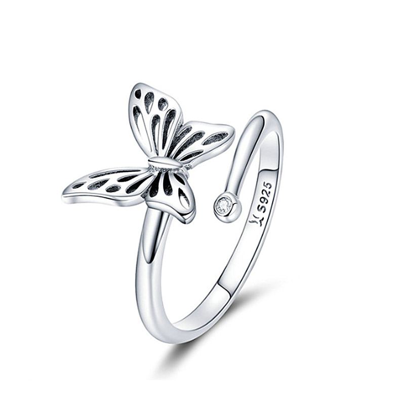 Authentic 925 Sterling Silver Vintage Butterfly Adjustable Finger Rings for Women Wedding Engagement Ring Fashion Jewelry SCR448
Authentic 925 Sterling Silver Vintage Butterfly Adjustable Finger Rings for Women Wedding Engagement Ring Fashion Jewelry SCR448