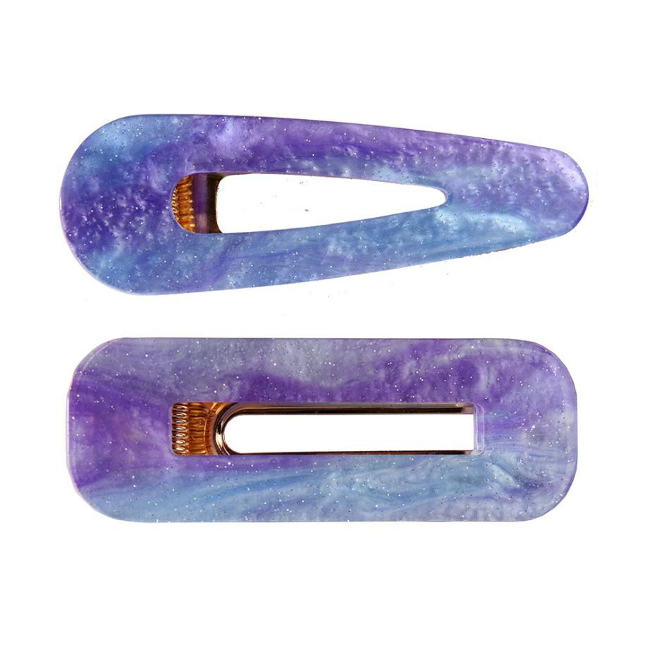 Acrylic Hair BB Clip Snap Barrette Accessories Hairpin Girls Boutique Acetic Acid Rectangle Waterdrop Hairgrip Gift package