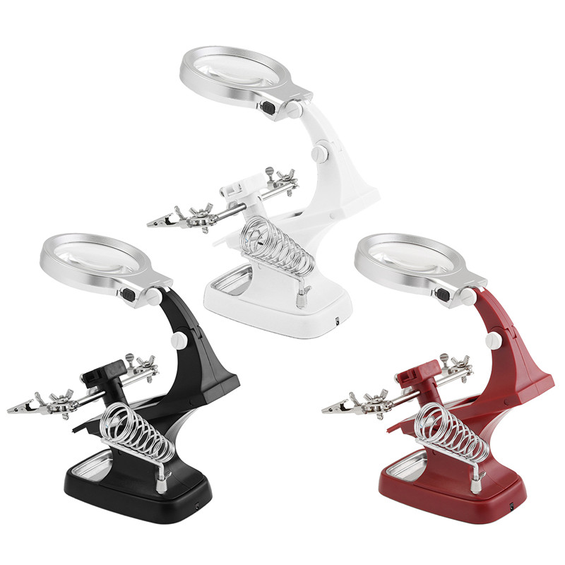 Soldering Iron Magnifying Glass 3X/4.5X Third Hand Welding Magnifier Alligator Clip Holder standing style Repair Mgnifying Tool
Soldering Iron Magnifying Glass 3X/4.5X Third Hand Welding Magnifier Alligator Clip Holder standing style Repair Mgnifying Tool