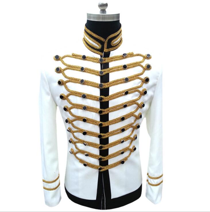 PYJTRL Men Slim Fit Jackets Fashion Black White Gold Silver Suit Jacket Blazer Single Breasted Drama Stage Costume
PYJTRL Men Slim Fit Jackets Fashion Black White Gold Silver Suit Jacket Blazer Single Breasted Drama Stage Costume