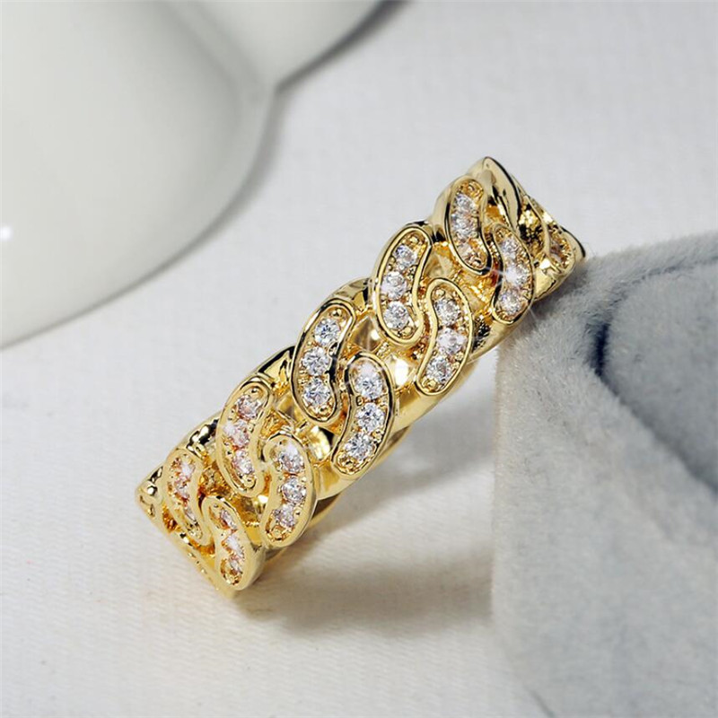 Hip Hop Ins Top Selling Vintage Jewelry 925 Sterling Silver&Rose Gold Cross Rings 5A CZ Crystal Zircon Party Women Wedding Band Ring Gift