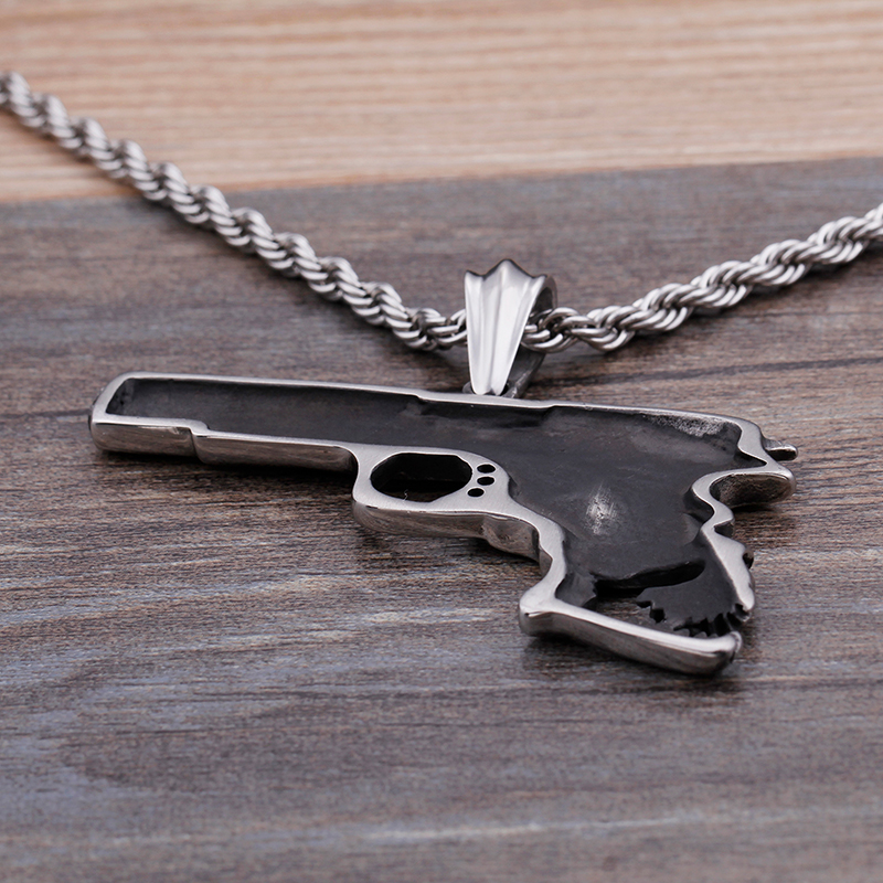 Vitage Shape Pendants Necklace Cool Men Punk Hip Hop 316L Stainless Steel New Fashion Casting Jewelry