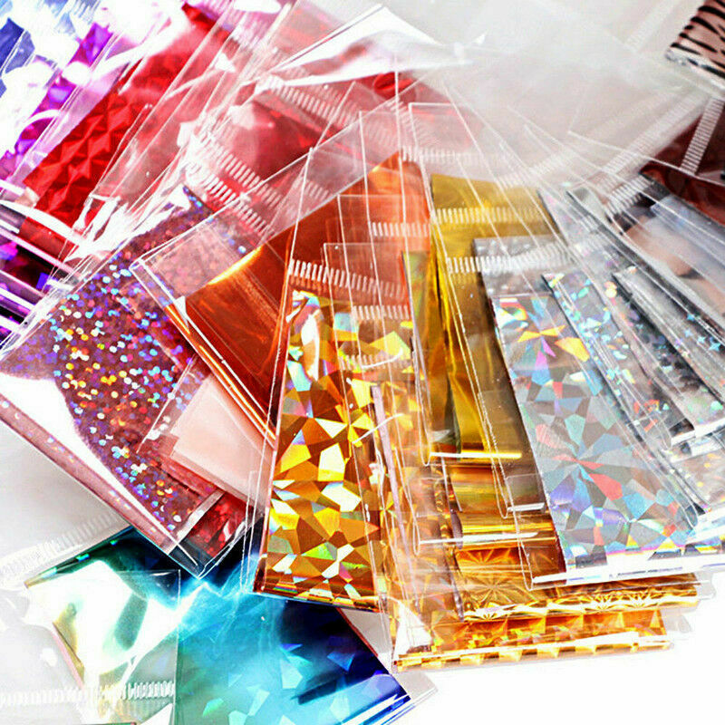Sticker Decal Decorating Techniques 20pcs DIY Art Foil Fingernail Large Transfer Sticker.A874