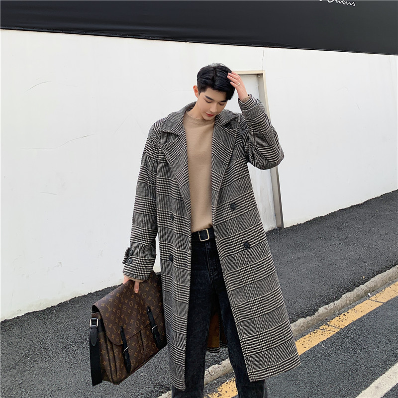 Male Women Streetwear Fashion Casual Jacket Outerwear Men Vintage Plaid Wool Long Trench Coat, S46
Male Women Streetwear Fashion Casual Jacket Outerwear Men Vintage Plaid Wool Long Trench Coat, S46