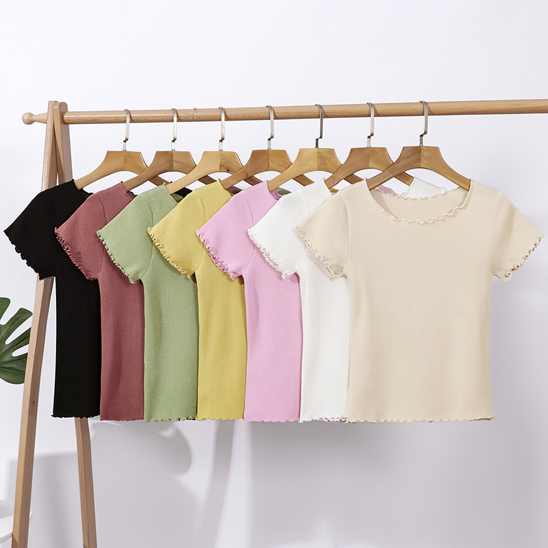 Ruffles Summer T Shirt Women Ice silk Casual Solid sexy Women Korean knit T Shirt Femme Slim Black Harajuku bodycon Tee, Green
Ruffles Summer T Shirt Women Ice silk Casual Solid sexy Women Korean knit T Shirt Femme Slim Black Harajuku bodycon Tee, Green