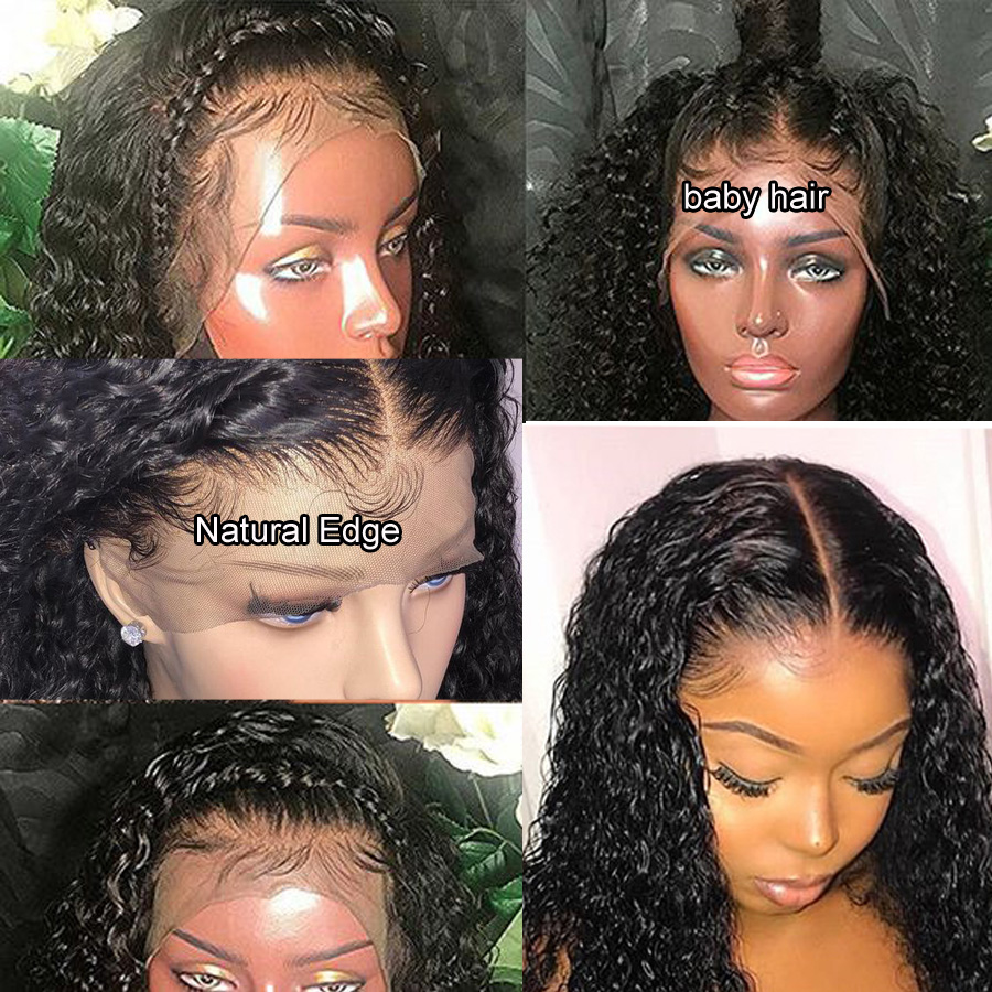 Curly Human Hair Wigs Pre Plucked With Baby Hair Remy Peruvian Wigs For Black Women 13x4 Glueless 150 Lace Front Human Hair Wig