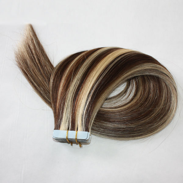 100 tape human hair extensions tape in hair mixed color 150g 60pcs 50g pack peruvian hair blonde double sides adhesive