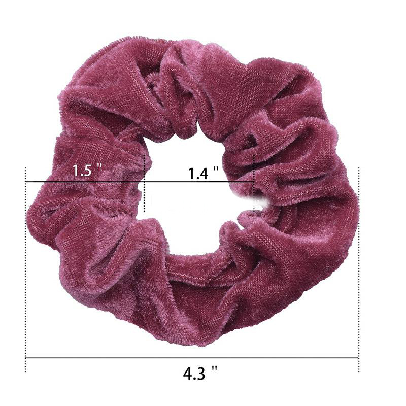 48 Colors Solid Girls Velvet Elastic Hair Scrunchie Scrunchy Head Band Ponytail Hairbands Girls Hair Rope Ponytail Holder 50pcs/set