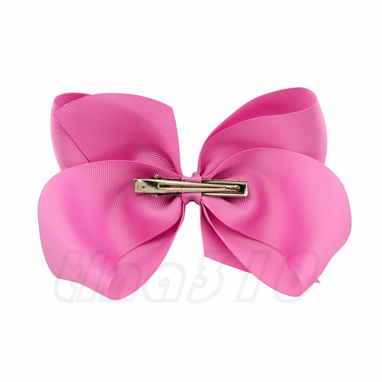 40 Colors 6 Inch Fashion Baby Ribbon Bow Hairpin Clips Girls Large Bowknot Barrette Candy color children's Boutique Hair ornament T9I00272