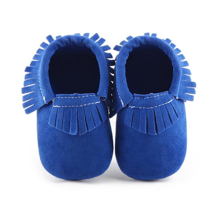 DHL 50pair PU Suede Leather Newborn Brand Baby Shoes Moccasins Bebes Suede Leather Baby Fringe Moccasins Non-slip First Walkers
