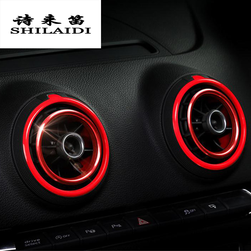 Car Styling aluminum alloy air outlet plug Instruments Air outlet cover stickers decoration ring For AUDI A3 S3 Auto Accessories, B model red
Car Styling aluminum alloy air outlet plug Instruments Air outlet cover stickers decoration ring For AUDI A3 S3 Auto Accessories, B model red