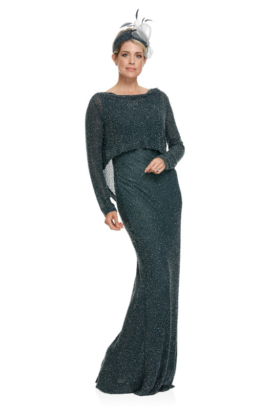 Modest Joyceyoungcollections Jewel Long Sleeve Backess Mother Of The Bride Dress With Jacket Tulle Mother Dress Formal Evening Gowns
