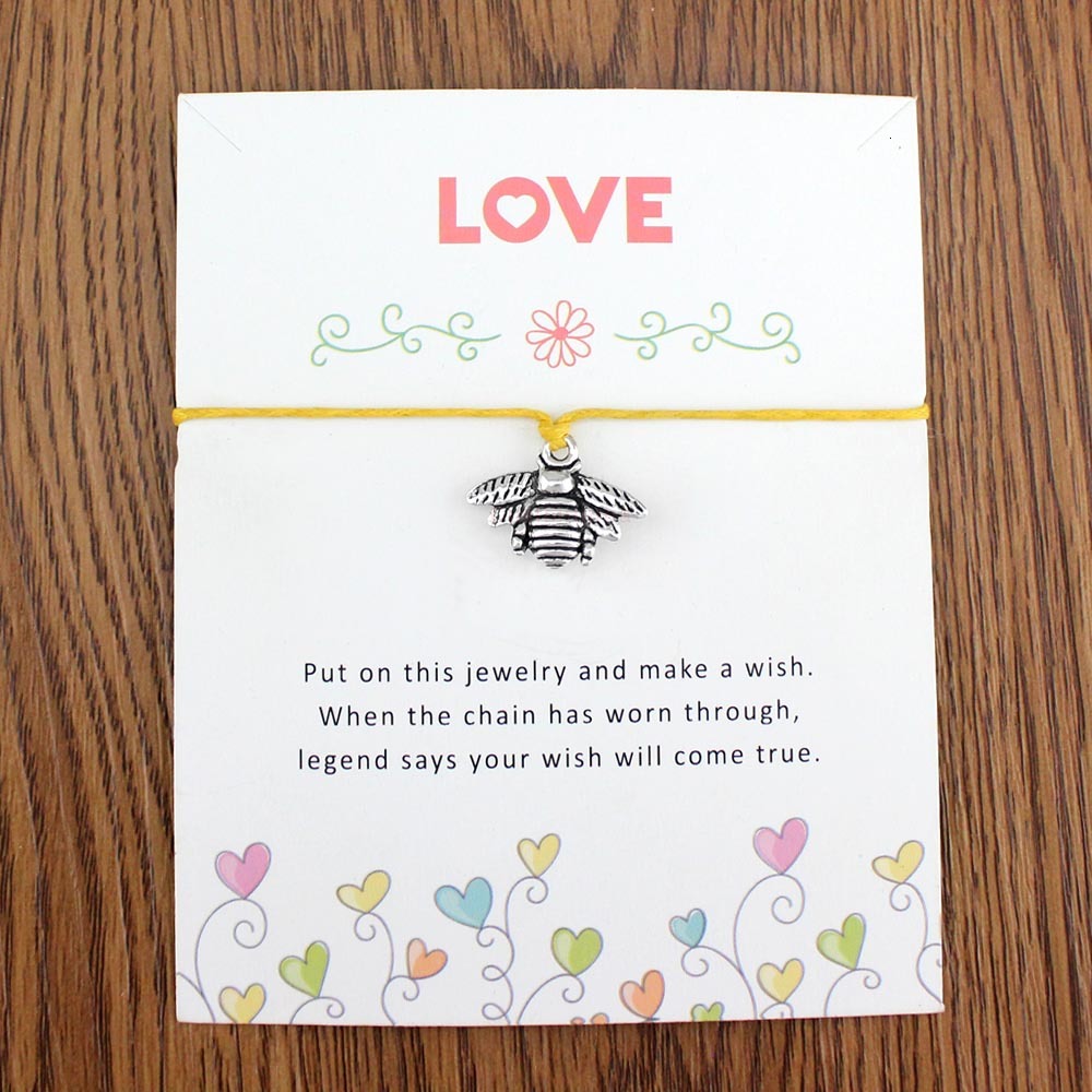 Bees Honeybee Happy Love Charm Bracelets With Card Women Men Girl Boys Unisex Fashion Handmade Jewelry Many Styles To Choose
Bees Honeybee Happy Love Charm Bracelets With Card Women Men Girl Boys Unisex Fashion Handmade Jewelry Many Styles To Choose