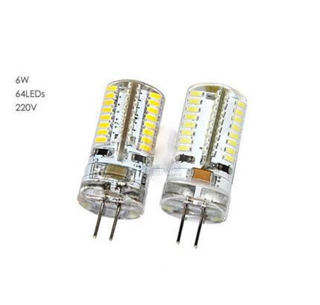 SMD 3014 G4 110V 4W 5W 6W LED Corn Crystal lamp light DC 12V / AC 220V LED Bulb Chandelier 24LED 32LED 48LED 64LEDs