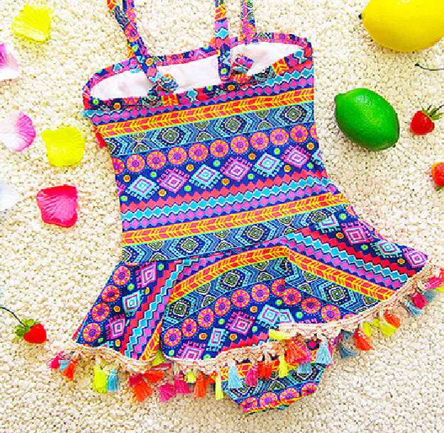 onepieces 28y baby girl swimwear one piece swim suit print summer korean style children swimsuit kids bathing suits girls beach dress242p t230224