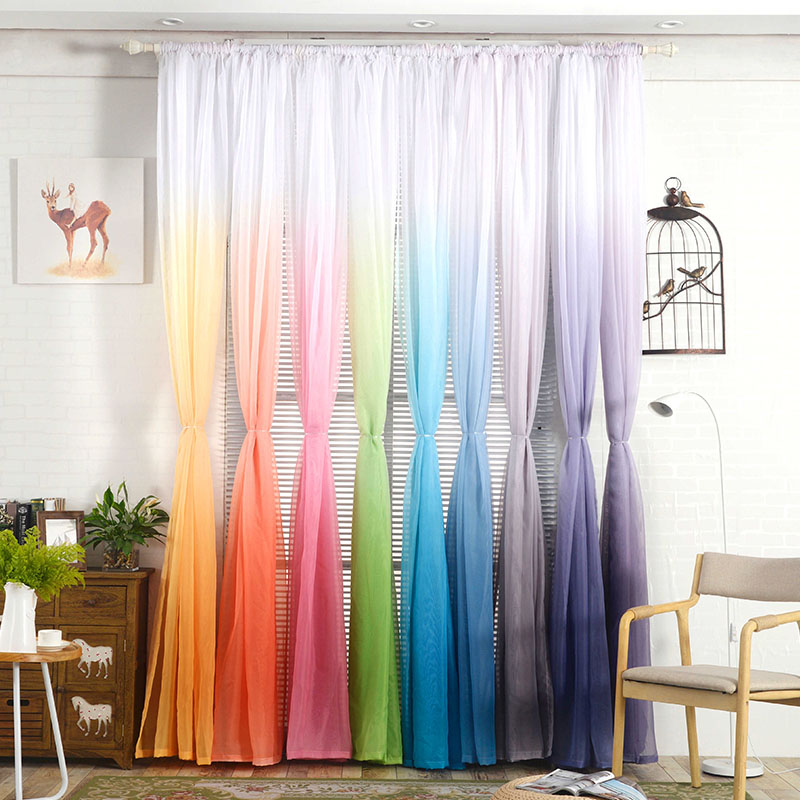 Purple Gradient Color Tulle Curtains for Living Room Modern Bedroom Organza Voile Fabrics Curtains for Kitchen Window Panels, Red
Purple Gradient Color Tulle Curtains for Living Room Modern Bedroom Organza Voile Fabrics Curtains for Kitchen Window Panels, Red