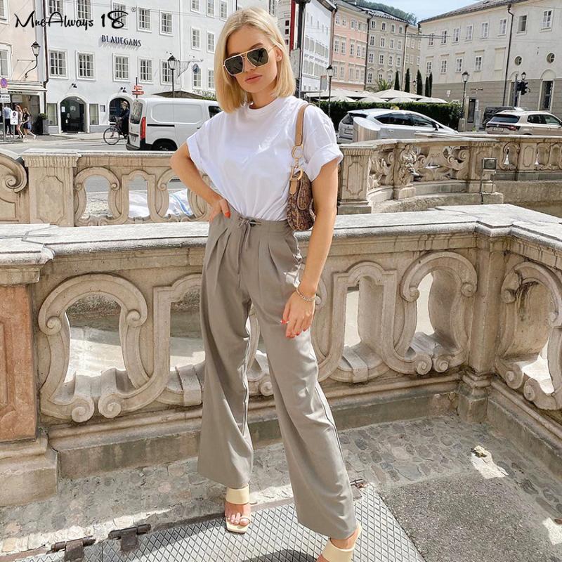 Mnealways18 Straight Khaki Women' Trousers High Waist Pleated Pants Loose Spring Summer Laides Office Pants Fashion Drawstring
Mnealways18 Straight Khaki Women' Trousers High Waist Pleated Pants Loose Spring Summer Laides Office Pants Fashion Drawstring