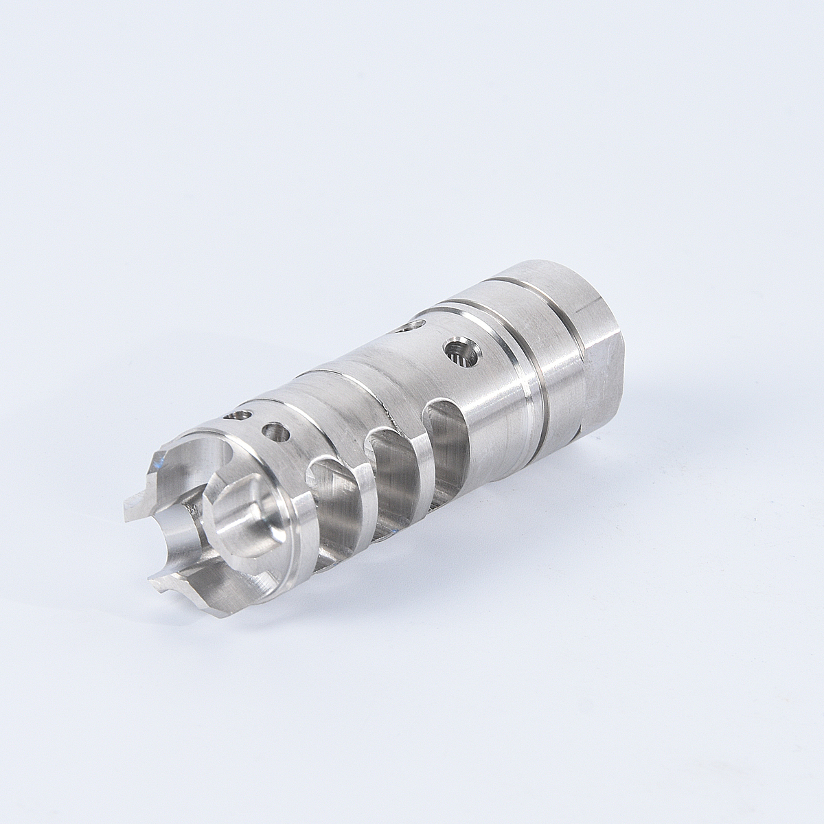 Stainless Steel .223/5.56 Muzzle Brake Pressure Reducer with 1/2x28UNEF Thread Jam Nut Included, Customize
Stainless Steel .223/5.56 Muzzle Brake Pressure Reducer with 1/2x28UNEF Thread Jam Nut Included, Customize