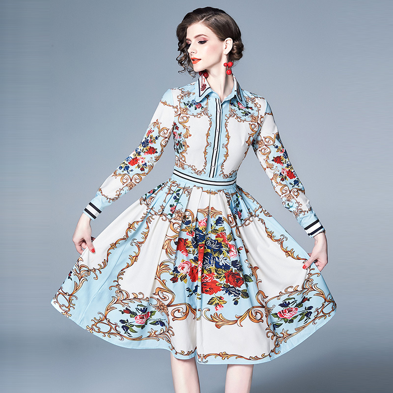 Luxury Design Royal Style Printed Dress Spring Fall Runway Women's Vintage Paisley Print Dress Office Lady Business Slim Party Prom Dresses, Black;gray
Luxury Design Royal Style Printed Dress Spring Fall Runway Women's Vintage Paisley Print Dress Office Lady Business Slim Party Prom Dresses, Black;gray