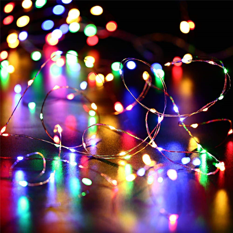 Solar String Lights Outdoor LED Fairy Copper Wire Lights 150/200LEDs RGB 8 Modes Twinkle Lighting for Home Xmas Holiday Party
