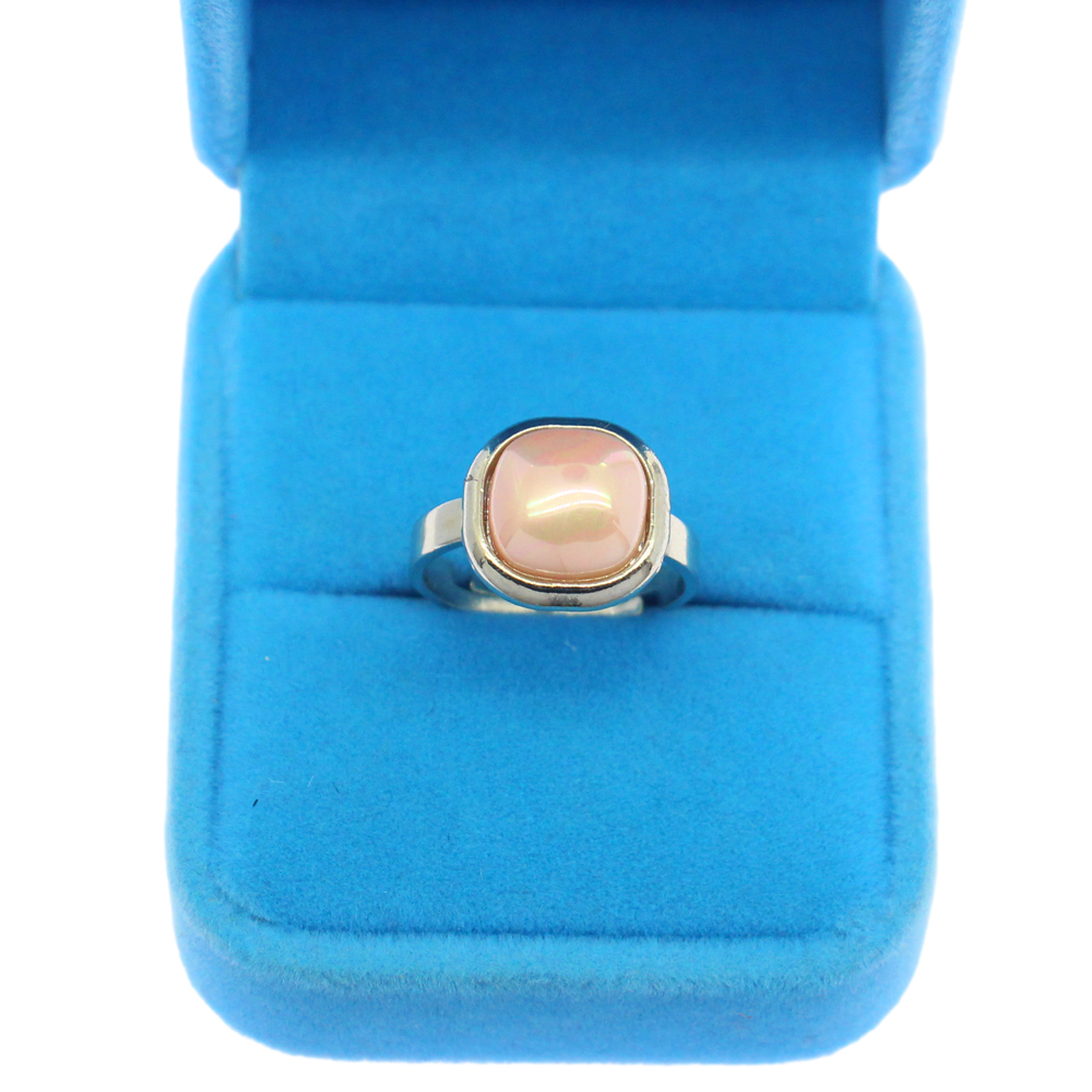 Fashionable natural shell jewelry originality delicate 6 colors square shell copper rings female charm jewelry