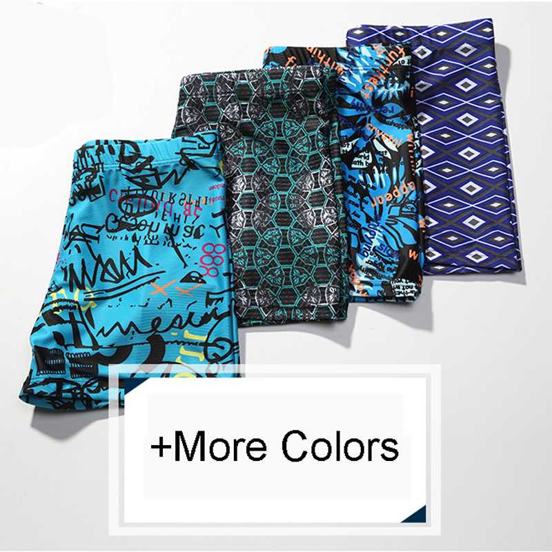 Summer Quick-dry Swimming Shorts Men print Swimming Trunks Training Bathing Suit Beach Shorts swimsuit boy plus size Loose 5XL