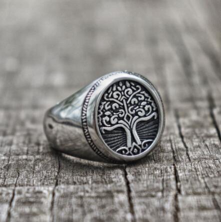 Silver Stainless Steel Tree of Life Signet Ring Classic Men Viking Amulet Rings Nordic Jewelry
Silver Stainless Steel Tree of Life Signet Ring Classic Men Viking Amulet Rings Nordic Jewelry