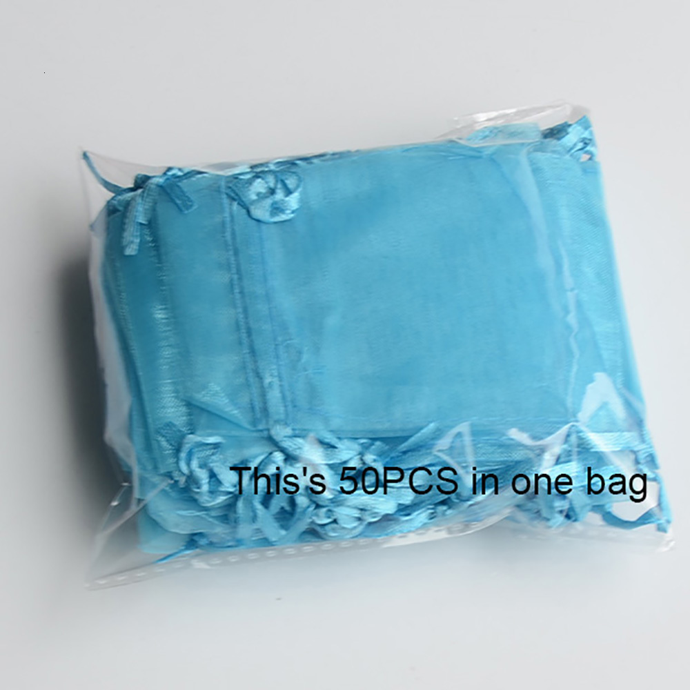 7x9cm 9x12cm 10x15 cm13x18CM Organza Jewelry Packaging Bags Wedding Party Decoration Drawable Gift Bags 24 colors GB1506