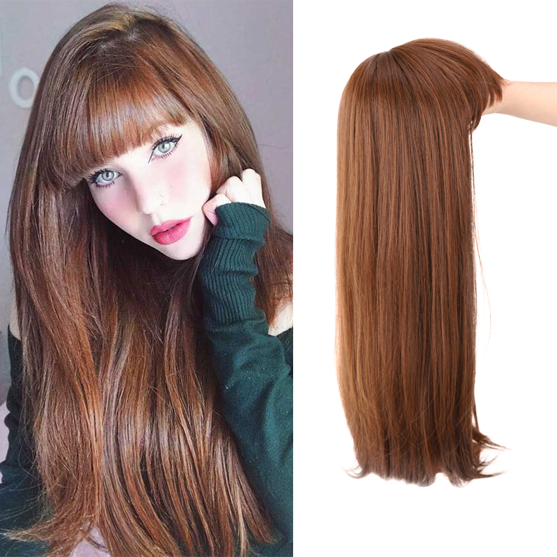 AILIADE Blonde long straight wig and bangs synthetic hair wig explosion and for women black brown heat-resistant, 4/27hl
AILIADE Blonde long straight wig and bangs synthetic hair wig explosion and for women black brown heat-resistant, 4/27hl