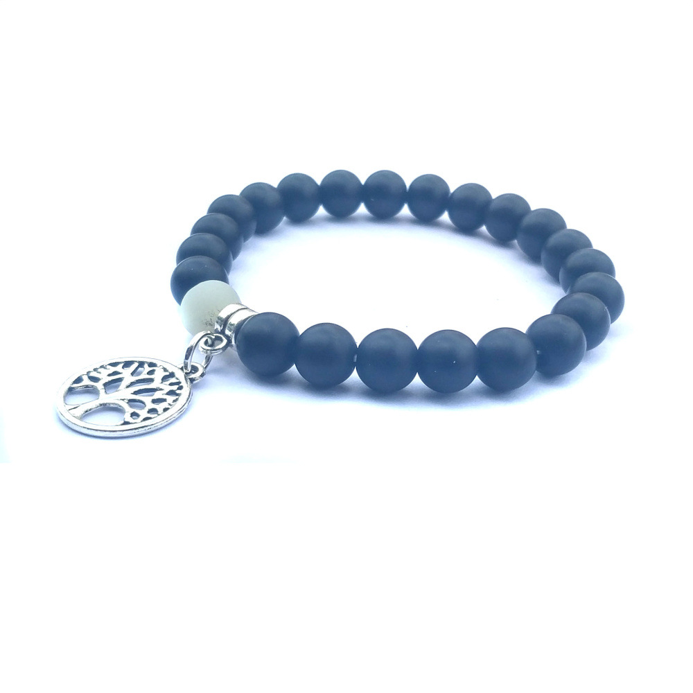 8mm natural stone Amazon agate life tree pendant bracelet lovers brothers friendship meaning energy bracelet