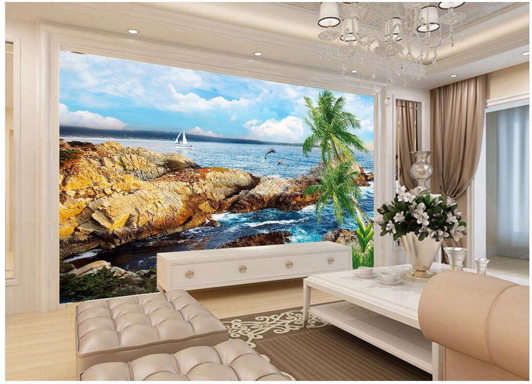WDBH custom photo 3d wallpaper Seashore, reef, coconut dolphins tv background home decor living room wallpaper for walls 3 d, Non-woven
WDBH custom photo 3d wallpaper Seashore, reef, coconut dolphins tv background home decor living room wallpaper for walls 3 d, Non-woven
