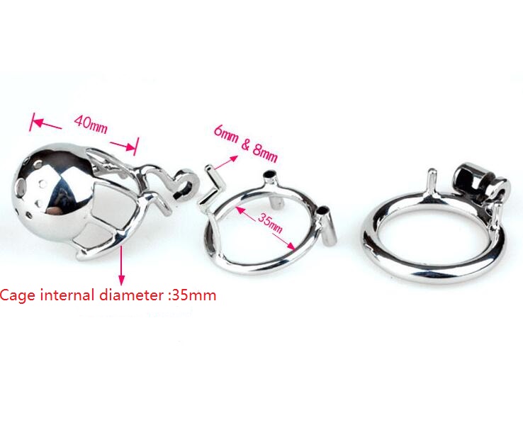 New 316 Stainless Steel Male PA Puncture Lock With Hole Cock Cage Chastity Device Penis Ring Adult Bondage Sex Toy Kidding Zone Br
