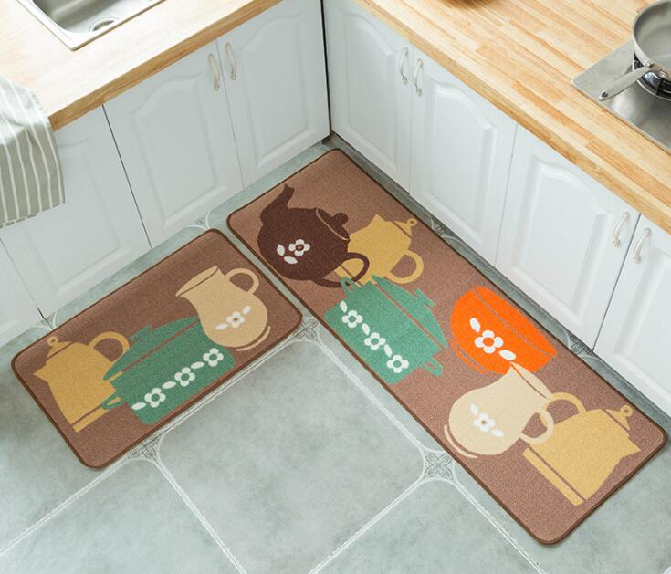 Kitchen Mat Bathroom Doormat Floor Mat Anti-slip Water Absorption Carpet Kitchen Floor Mat Carpet Toilet Rug Porch Door