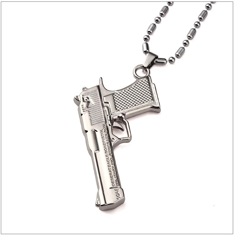 Wholesale-Personality European Style Hip Hop Chain Revolver Gun Pendant Necklace Men Gold Plated Stainless Steel Vintage Gun Necklace
Wholesale-Personality European Style Hip Hop Chain Revolver Gun Pendant Necklace Men Gold Plated Stainless Steel Vintage Gun Necklace