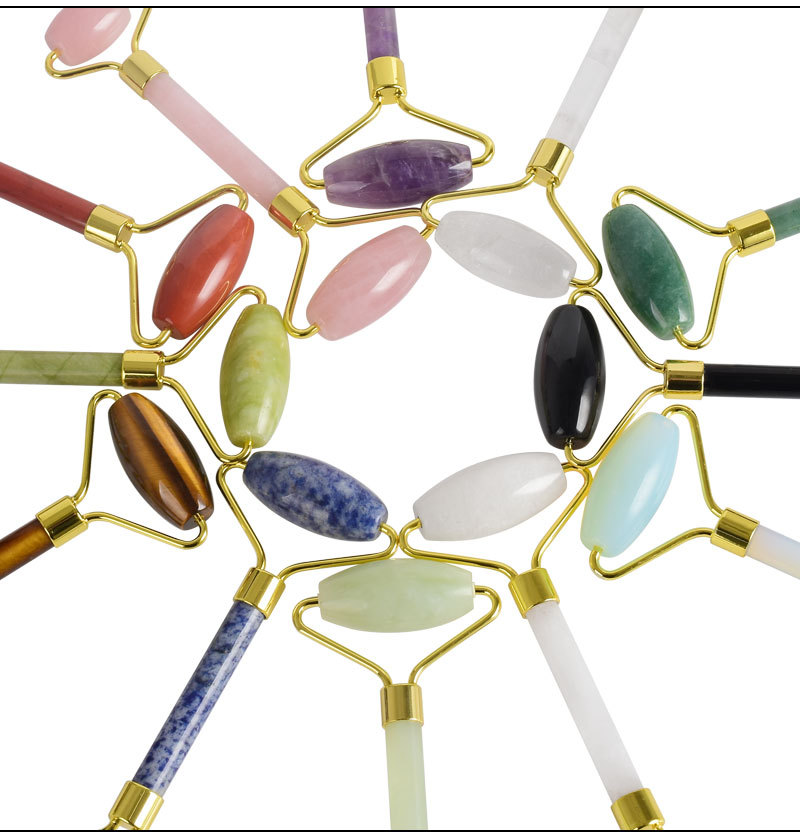 Rose Quartz Roller Slimming Face Massager Lifting Tool Natural Jade Facial Massage Roller Stone Skin Massage Beauty Care