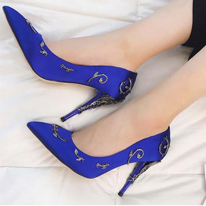 Black Wedding Bridal Shoes Silk eden Heels Shoes for Wedding Evening Party Prom Shoes In Stock High Heels For Black Girl