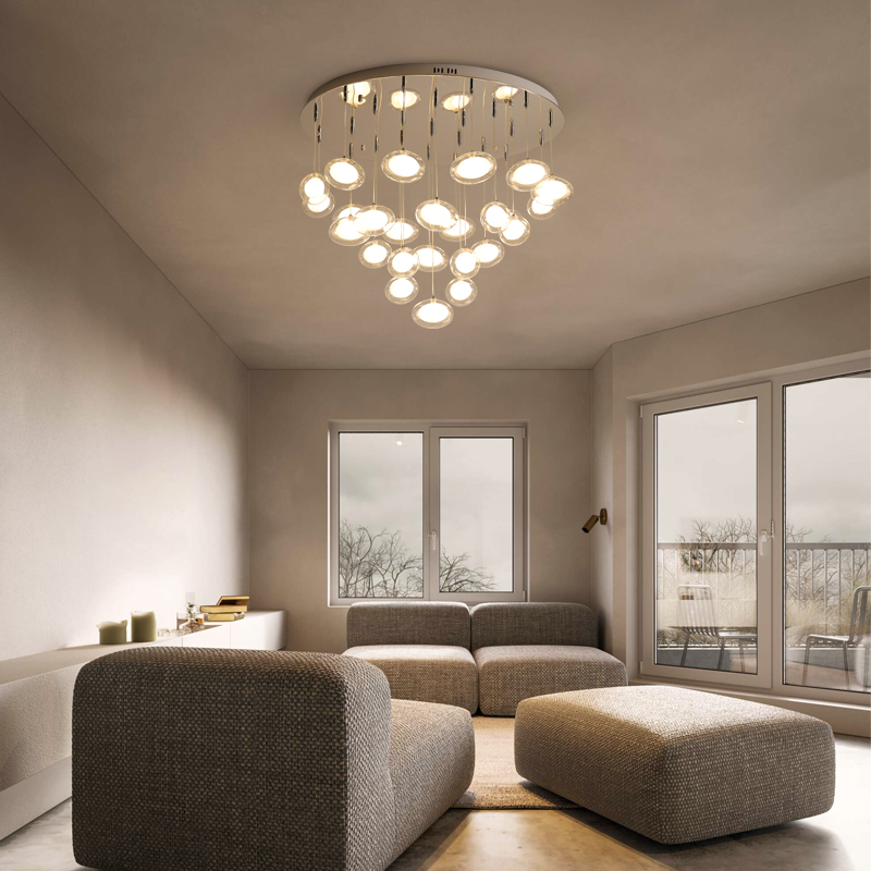 Modern simplicity LED chandelier ceiling lamps Nordic glass ball hanging lights bedroom lighting fixtures living room pendant light