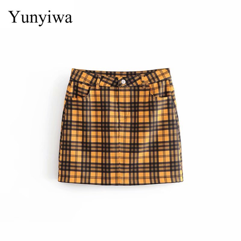 Women Preppy Style Plaid Printing Slimming Pencil Skirt Faldas Mujer Vestidos Ladies Chic High Street Pockets Mini Skirts, 02
Women Preppy Style Plaid Printing Slimming Pencil Skirt Faldas Mujer Vestidos Ladies Chic High Street Pockets Mini Skirts, 02