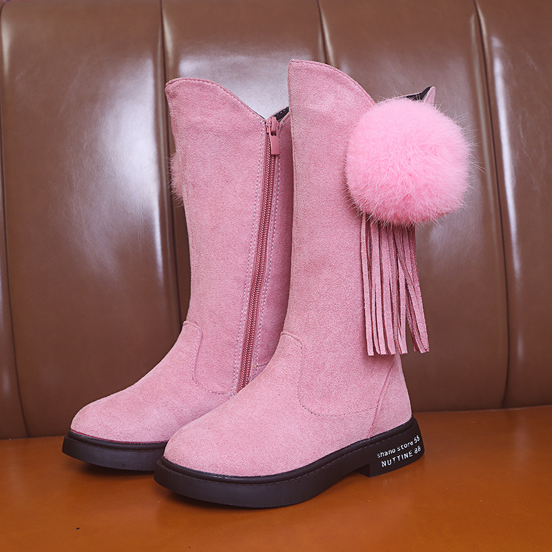 Pink Winter Fashion Rubber Boots For Girls Tassels Long Kids Boots Children Knee-high Warm Cotton Soft Back-tied
Pink Winter Fashion Rubber Boots For Girls Tassels Long Kids Boots Children Knee-high Warm Cotton Soft Back-tied
