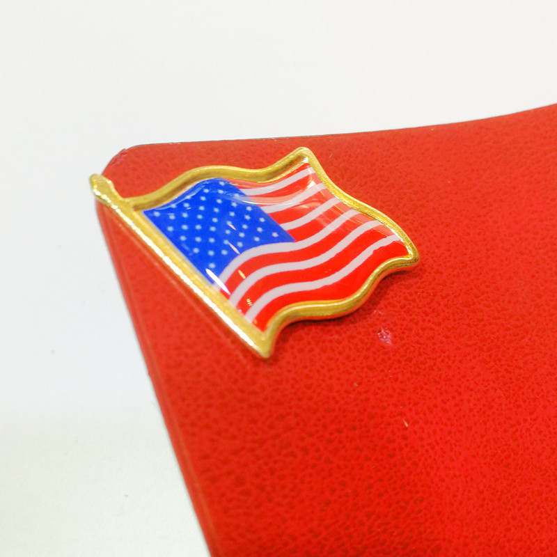 100pcs/lot wholesale USA Flag Badge Brooches Lapel Pin Country Badges Enamel PinsFashion Jewelry Brooches Suit Accessories Men Pins Metal