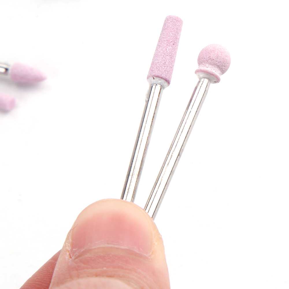 6pcs/set Ball Nail Drills Bits Stone Ceramic Milling Corundum Cutters Brush Electric Machine Rotary Burr Manicure Polish Tools