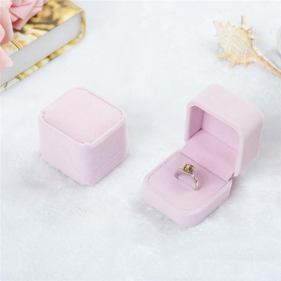 Fashion Velvet Jewelry Boxes cases For only Rings & Stud Earrings 12 color Jewelry Gift Packaging & Display Size 5cm*4.5cm*4cm